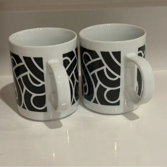 IKEA SÖTRÖNN Black and White Mug Set of 2 - Picture 3 of 5